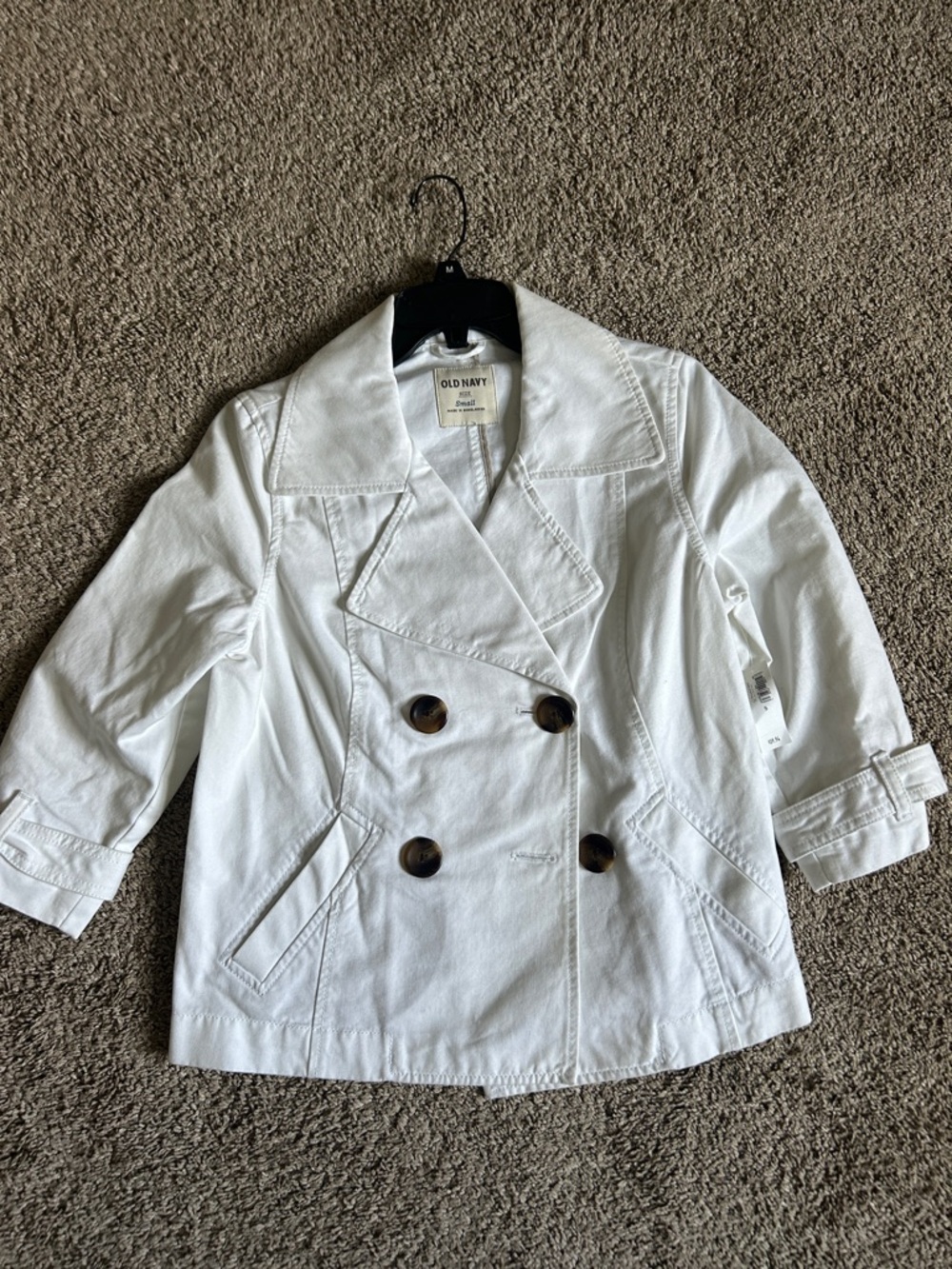 Old Navy White Collared Jacket